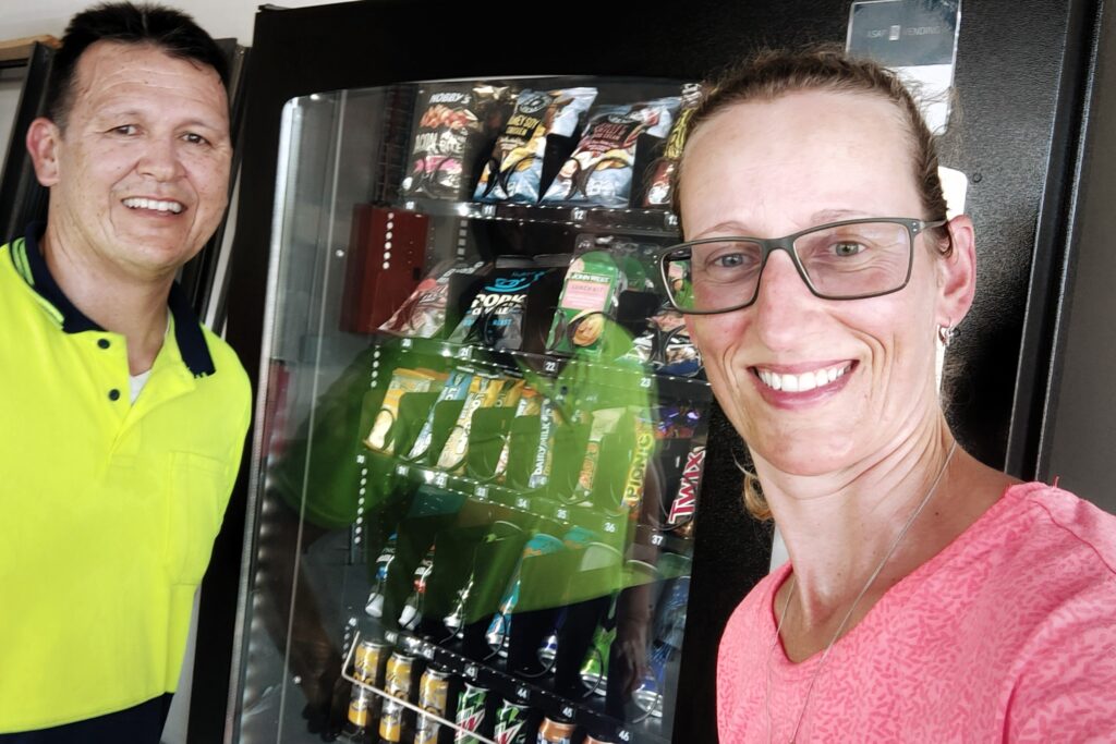 ASAP Vending owners and their free vending machine